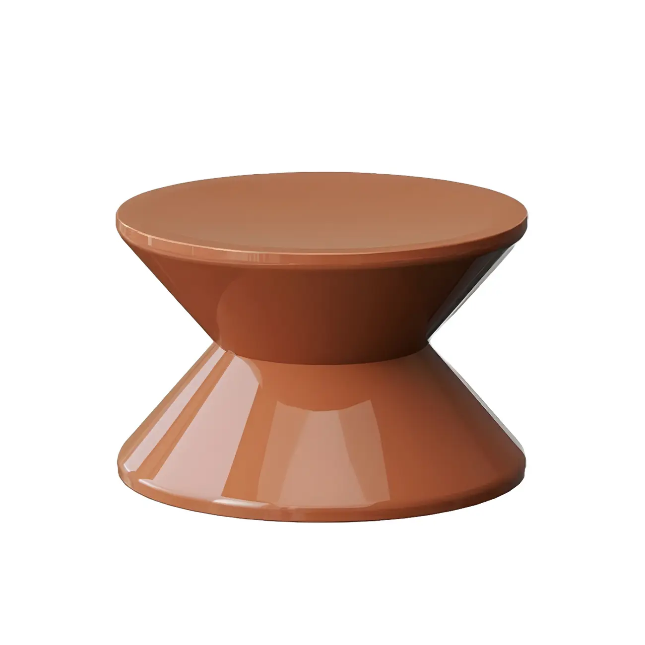 Modern  Orange Bedside Table Round Acrylic Nightstand Image - 11 | homeyfad