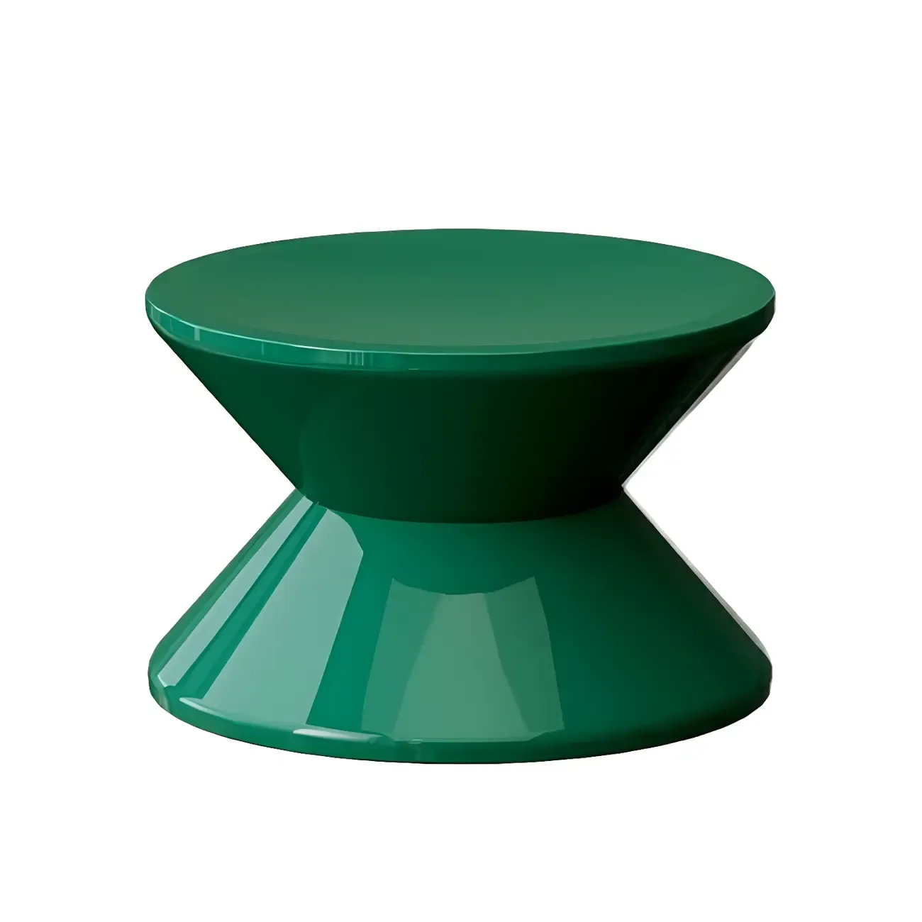 Modern  Orange Bedside Table Round Acrylic Nightstand Image - 9