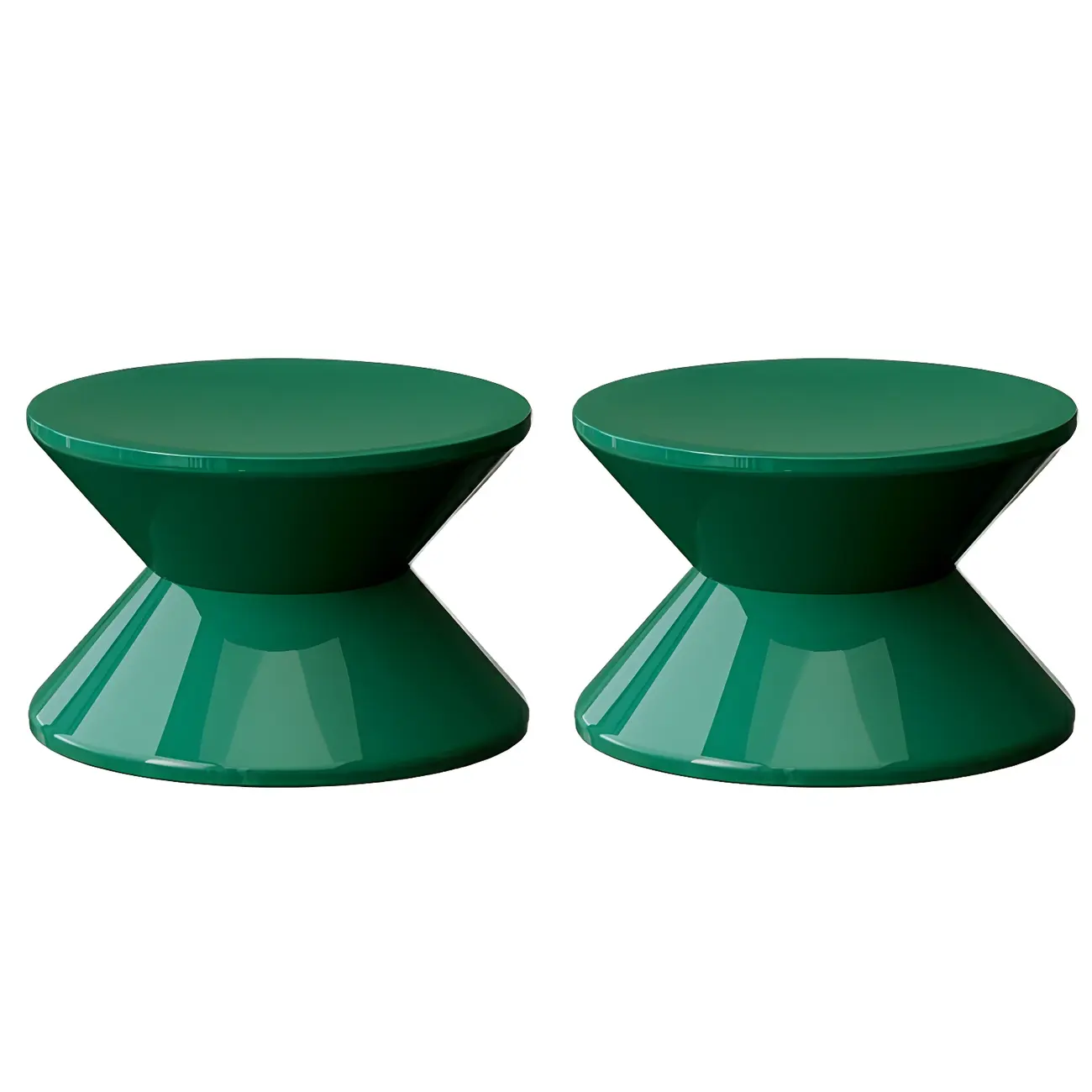 Modern  Orange Bedside Table Round Acrylic Nightstand Image - 15 | homeyfad