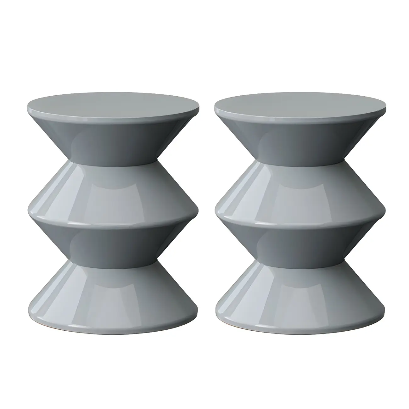 Modern  Orange Bedside Table Round Acrylic Nightstand Image - 28 | homeyfad