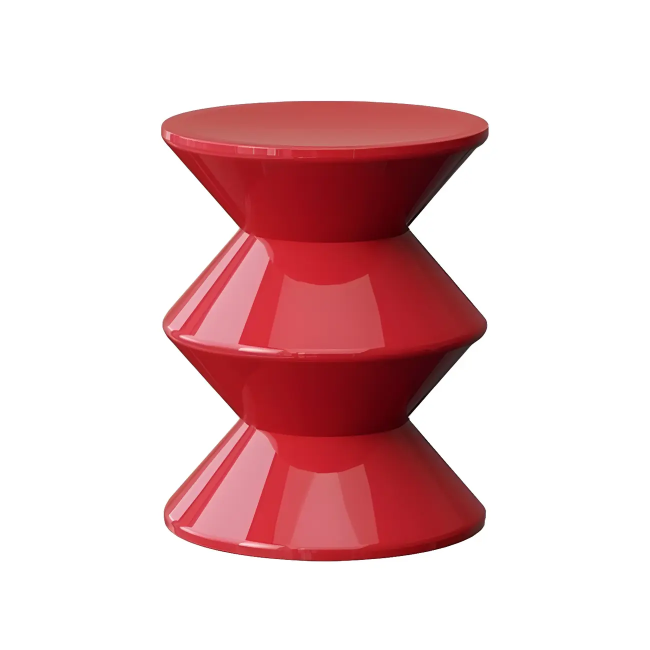 Modern  Orange Bedside Table Round Acrylic Nightstand Image - 20 | homeyfad