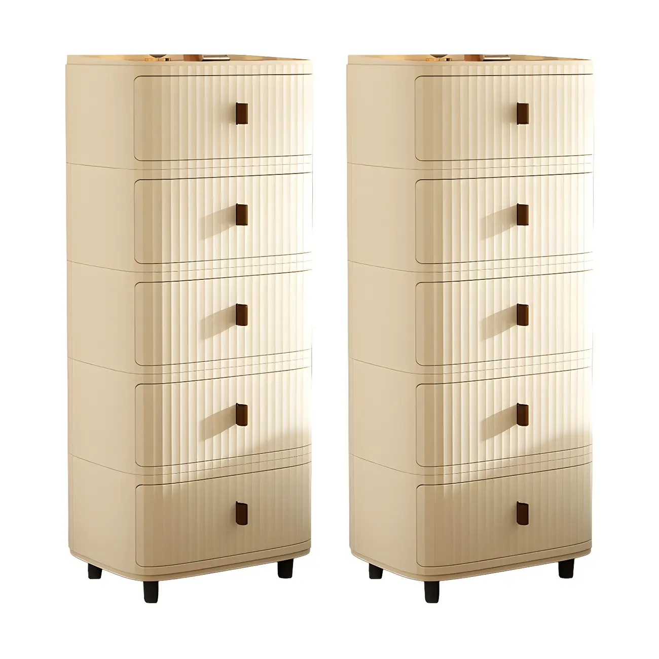 Modern Beige Bedside Table with Drawer Storage Nightstands Image - 30 | homeyfad