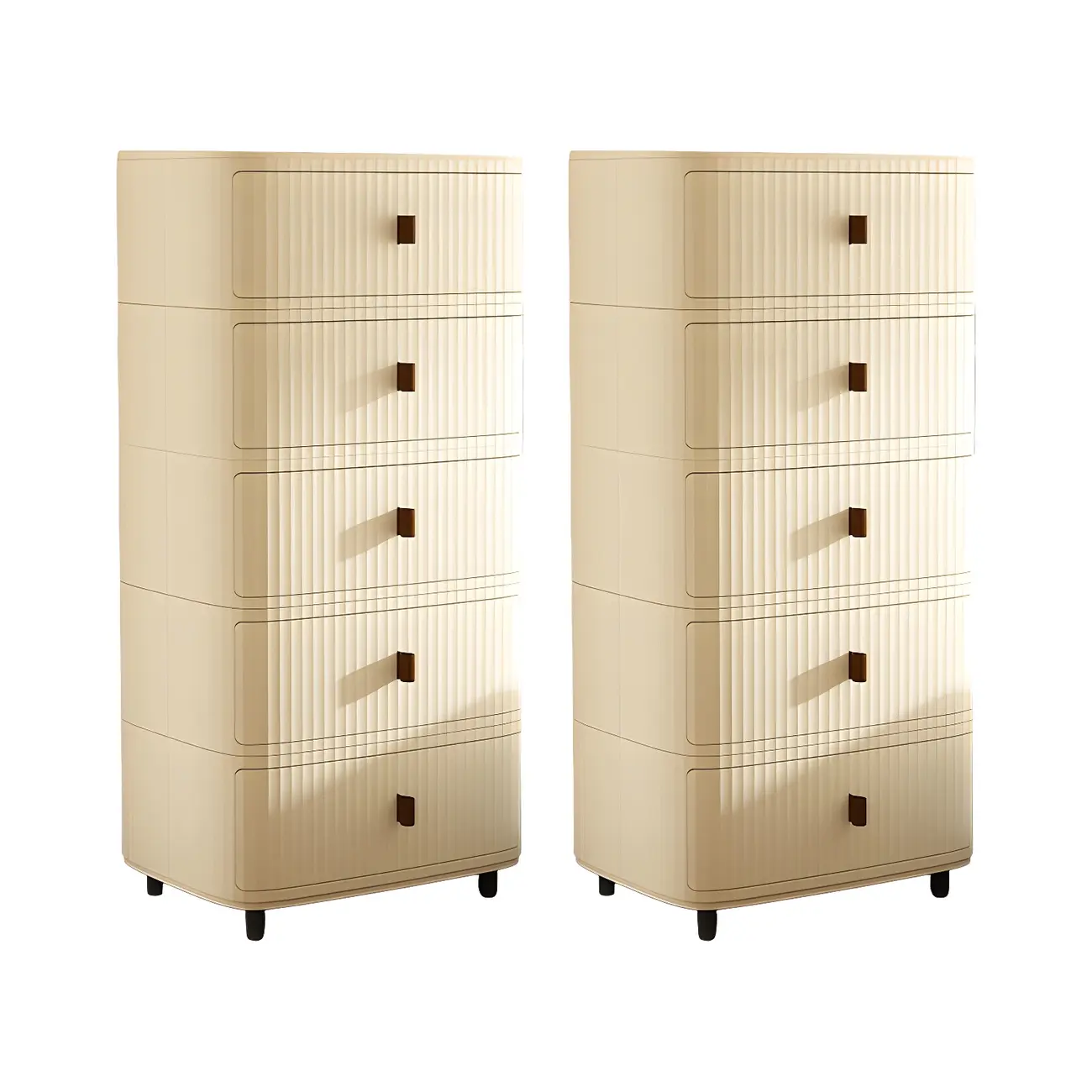 Modern Beige Bedside Table with Drawer Storage Nightstands Image - 34 | homeyfad