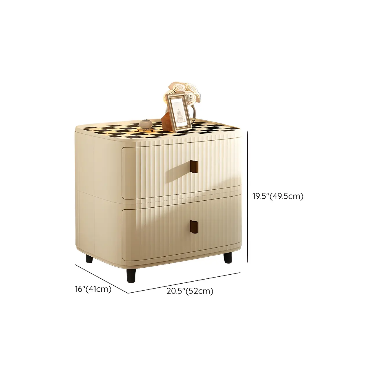 Modern Beige Bedside Table with Drawer Storage Nightstands Image - 43 | homeyfad