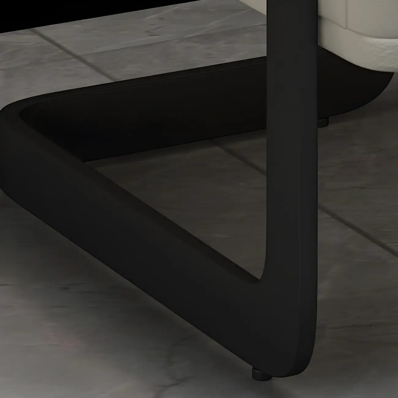 Modern Wood Nightstand with Glass Countertop and Drawer Image - 17