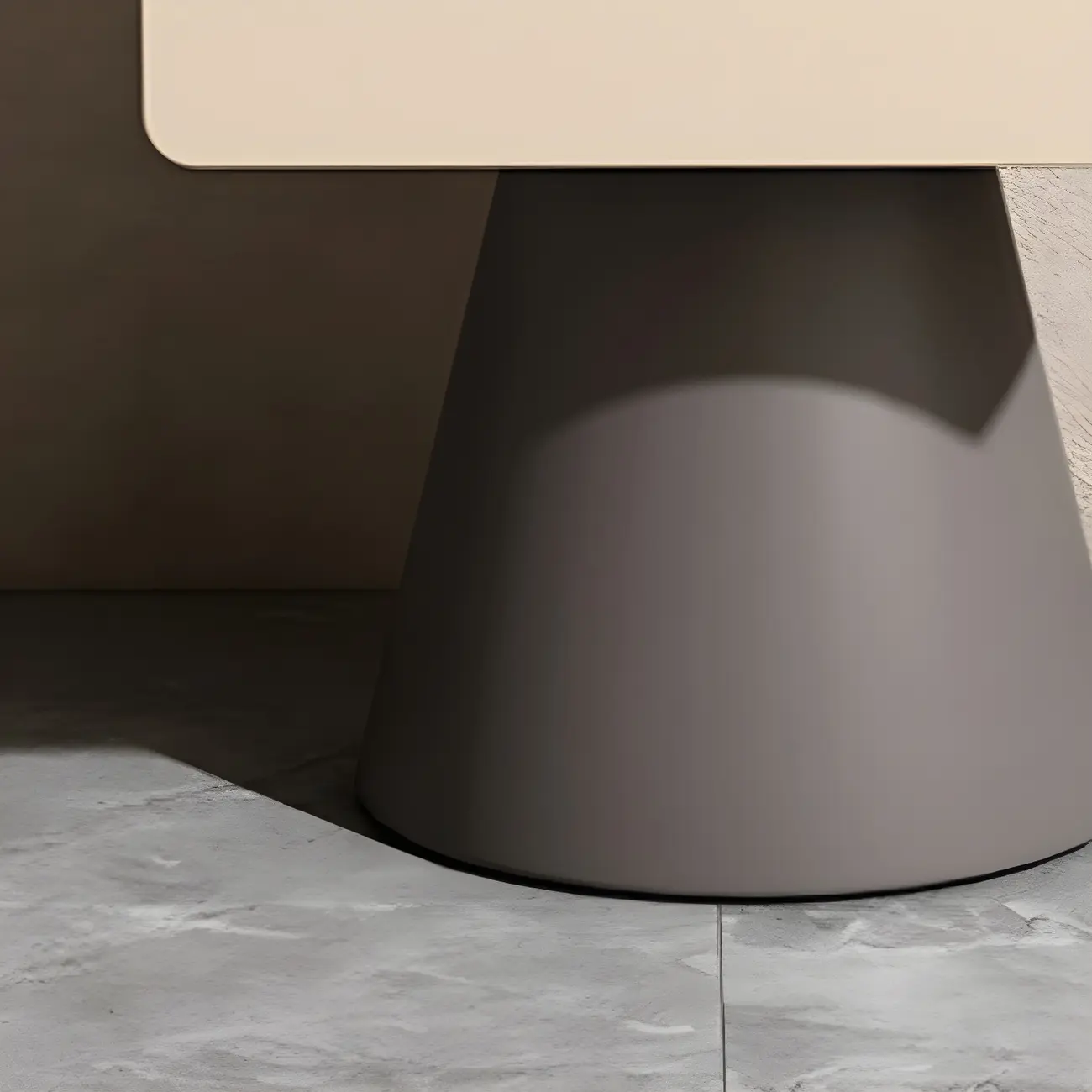 Minimalist Wood Beige Dark Gray Drawer Nightstand Image - 9 | homeyfad