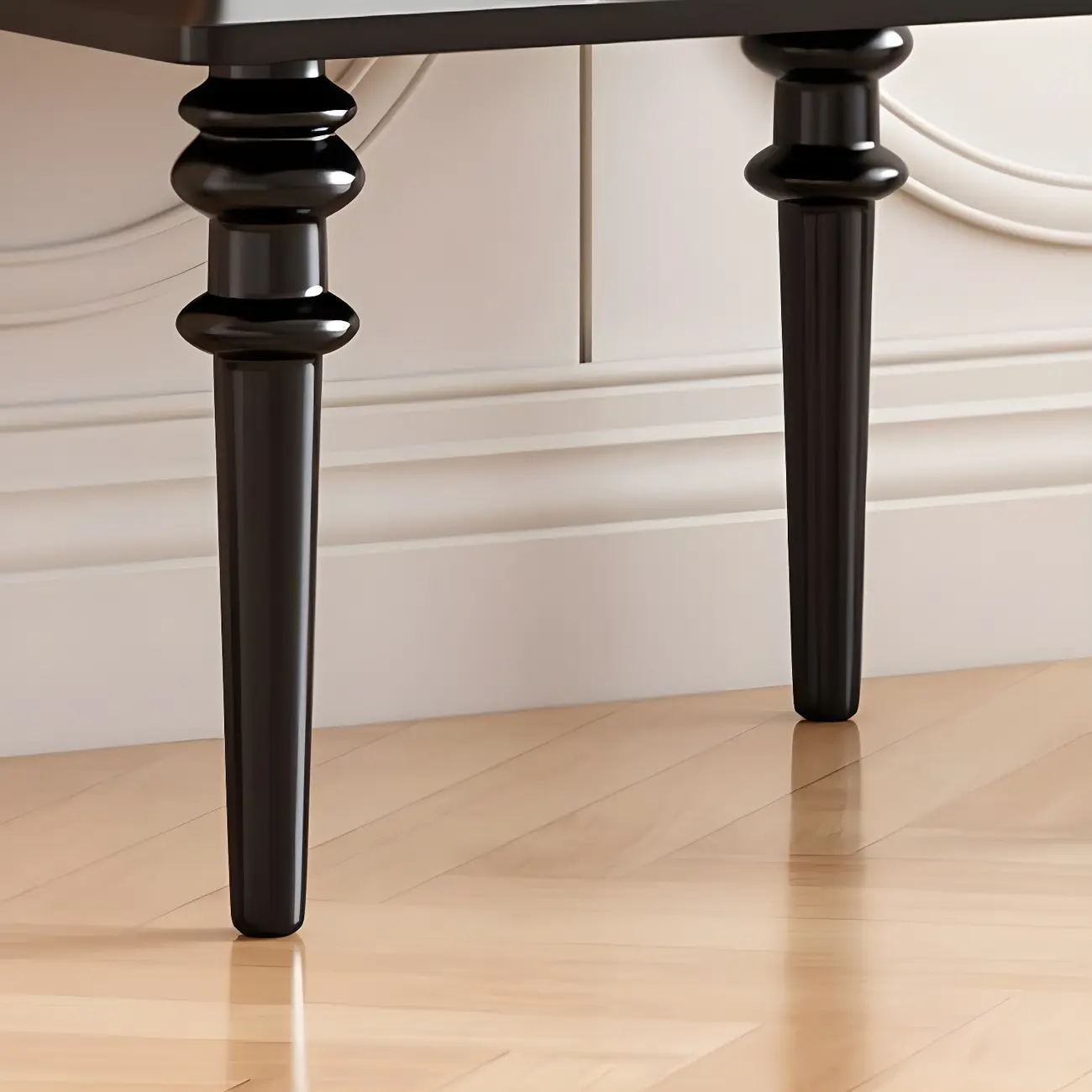 Classic Rubberwood Glass Living Room Storage Cabinet Image - 9 | homeyfad