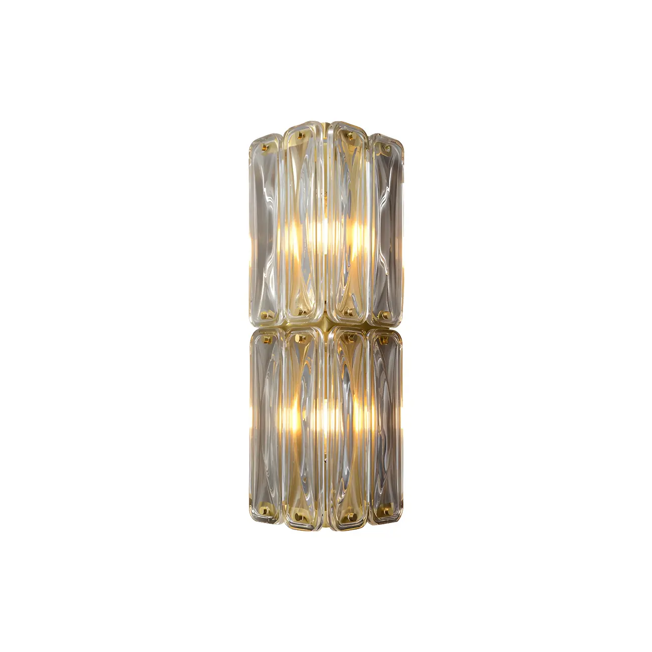 Modern Gold Metal Clear Glass Geometry Wall Sconce Image - 11 | homeyfad