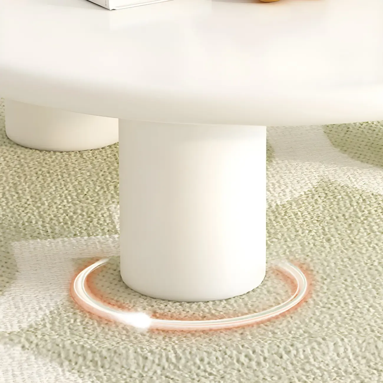 Black White Nesting Round Manufactured Wood Coffee Table Image - 12