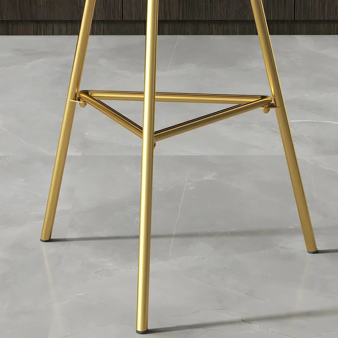 Modern Glam Round Gold Metal Tripod Bar Tables Image - 8