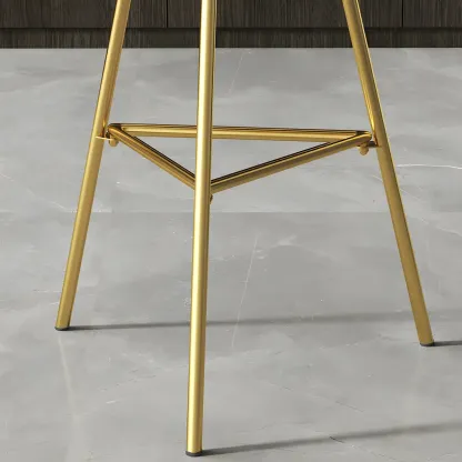 Modern Glam Round Gold Metal Tripod Bar Tables Image - 8