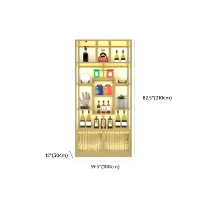 Glam Freestanding Gold Tall Metal Wine Rack #size