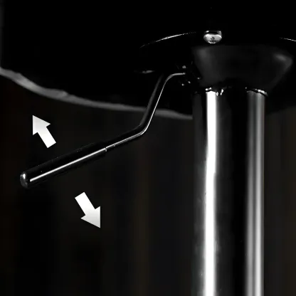 Adjustable Leather Low Back Swivel Bar Stool Image - 14