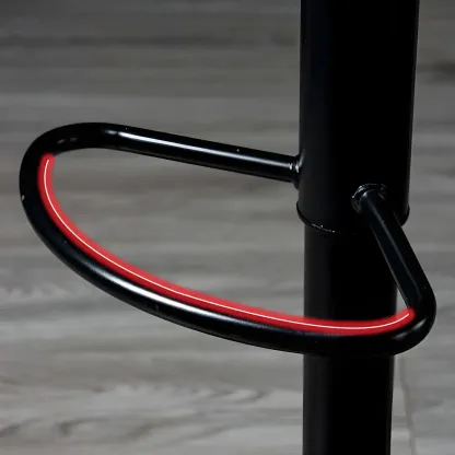 Adjustable Leather Low Back Swivel Bar Stool Image - 15