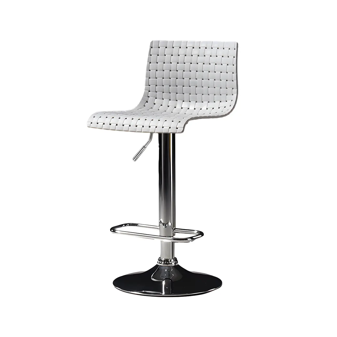 Elegant Plastic Adjustable Swivel Bar Stools with Back for Home Image - 10 | homeyfad