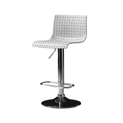 Elegant Plastic Adjustable Swivel Bar Stools with Back for Home Image - 10