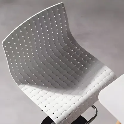 Elegant Plastic Adjustable Swivel Bar Stools with Back for Home Image - 16