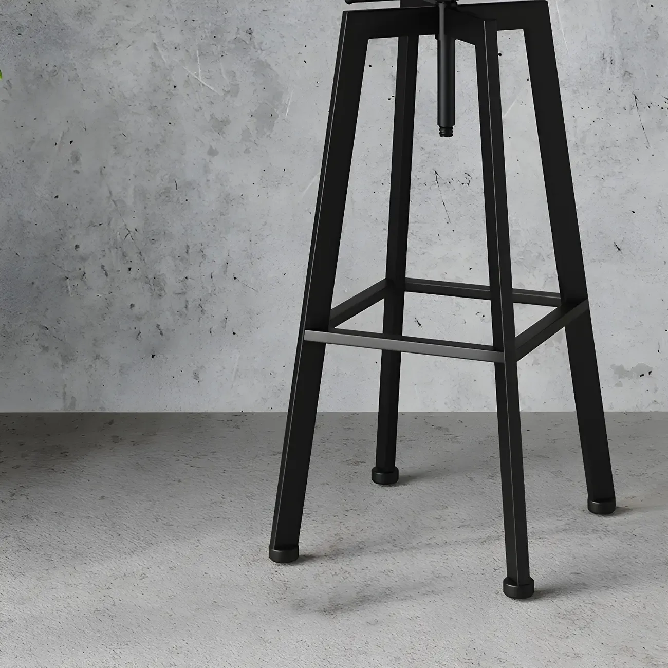Industrial Natural Wooden Bar Stools with Adjustable Seat Height Image - 20