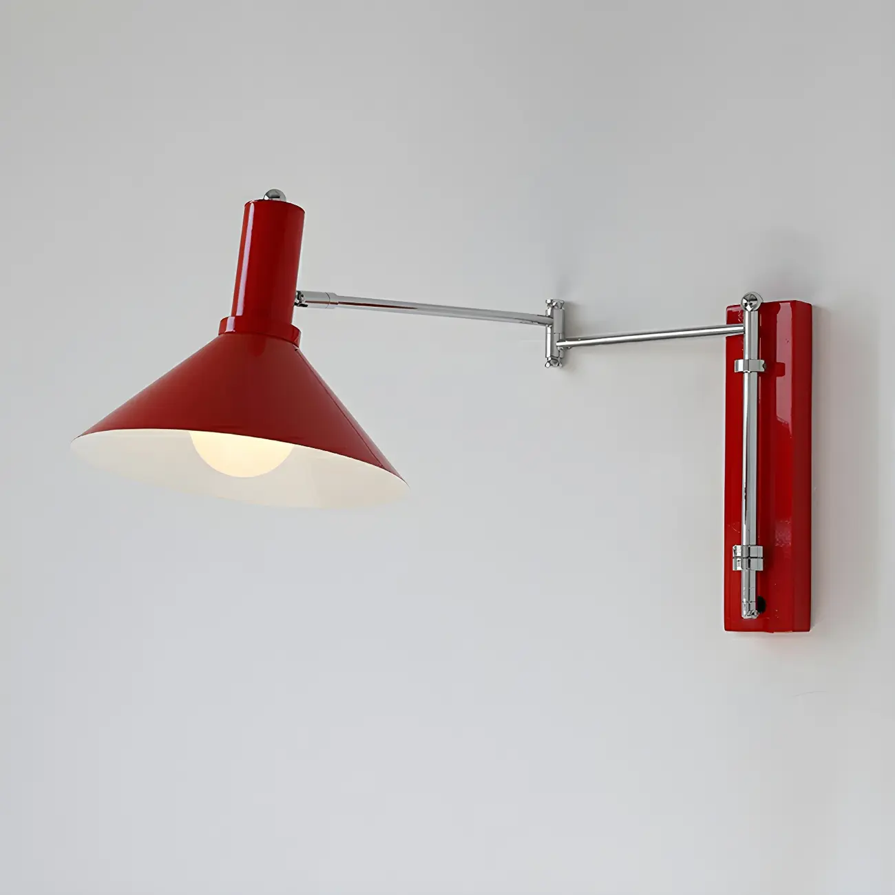 Industrial Metal Stylish Swing Arm Wall Light Image - 9 | homeyfad