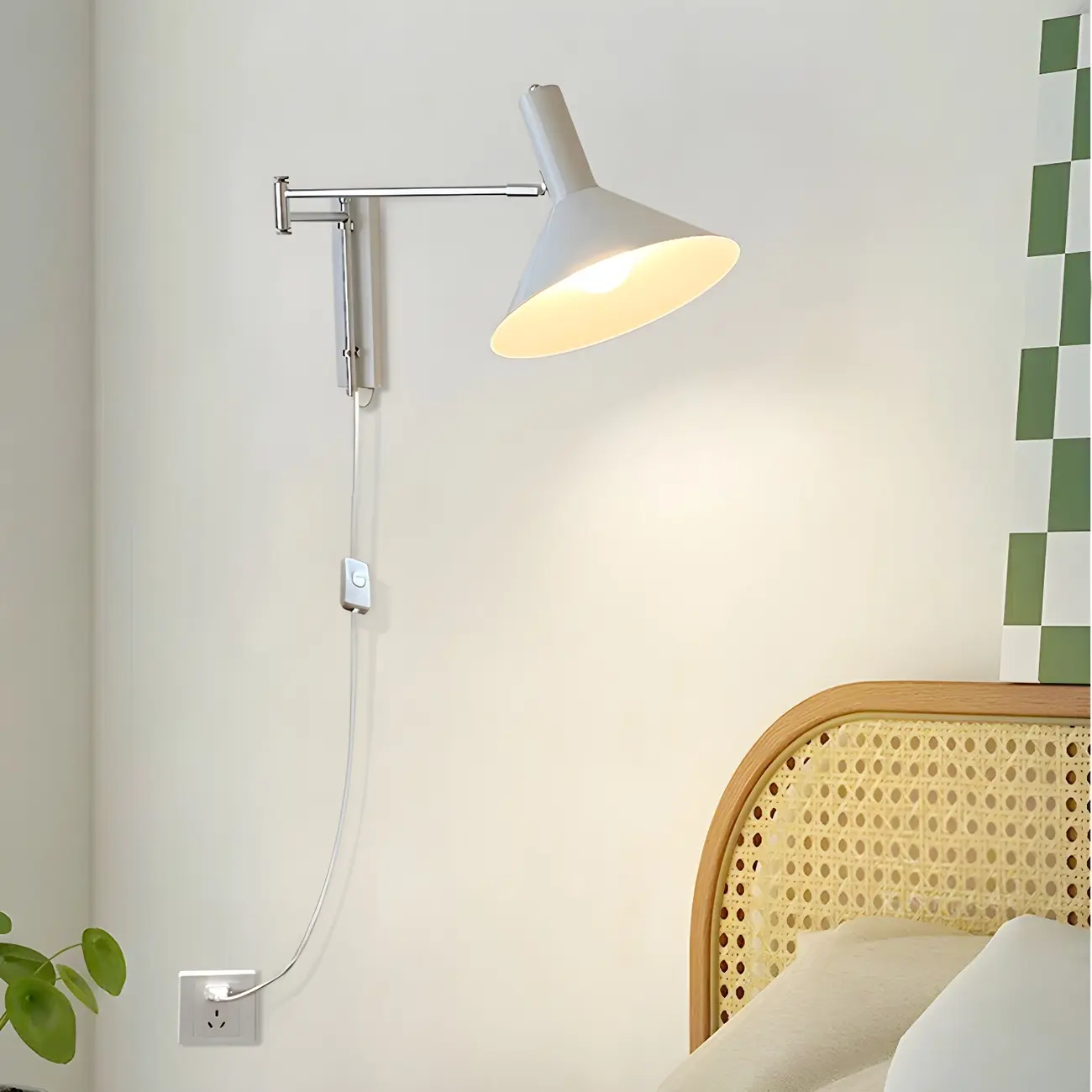 Industrial Metal Stylish Swing Arm Wall Light Image - 4 | homeyfad