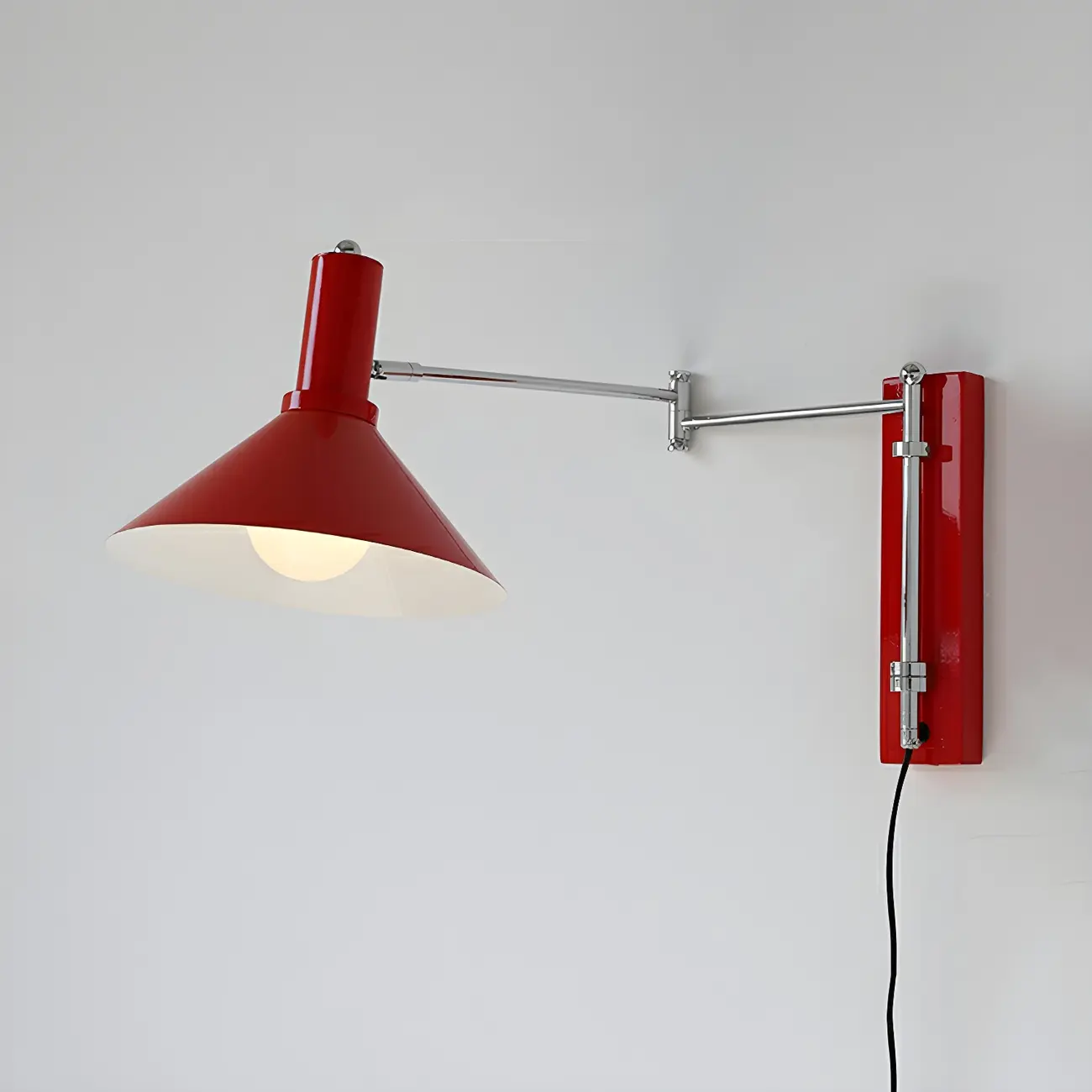 Industrial Metal Stylish Swing Arm Wall Light Image - 10 | homeyfad