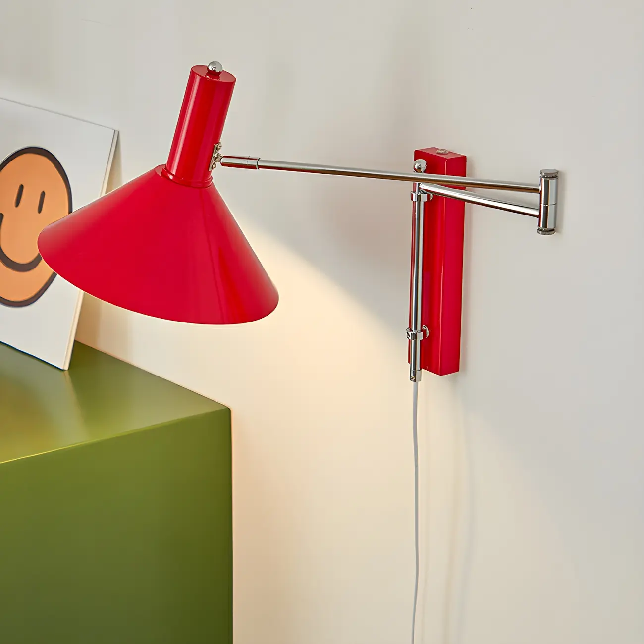 Industrial Metal Stylish Swing Arm Wall Light Image - 7 | homeyfad