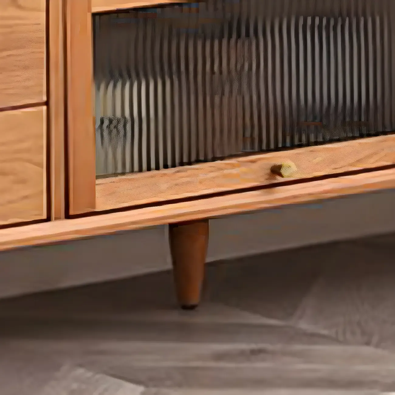 Durable Cherry Wooden TV Stand with Drawers for Living Room Image - 10