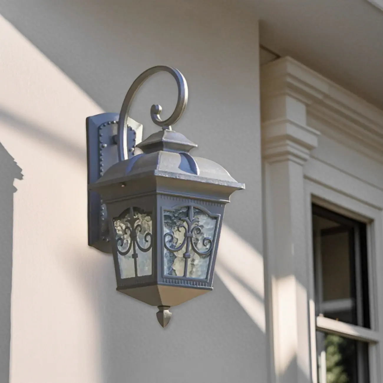 Vintage Aluminum Bronze Curved Arm Wall Light Image - 2 | homeyfad