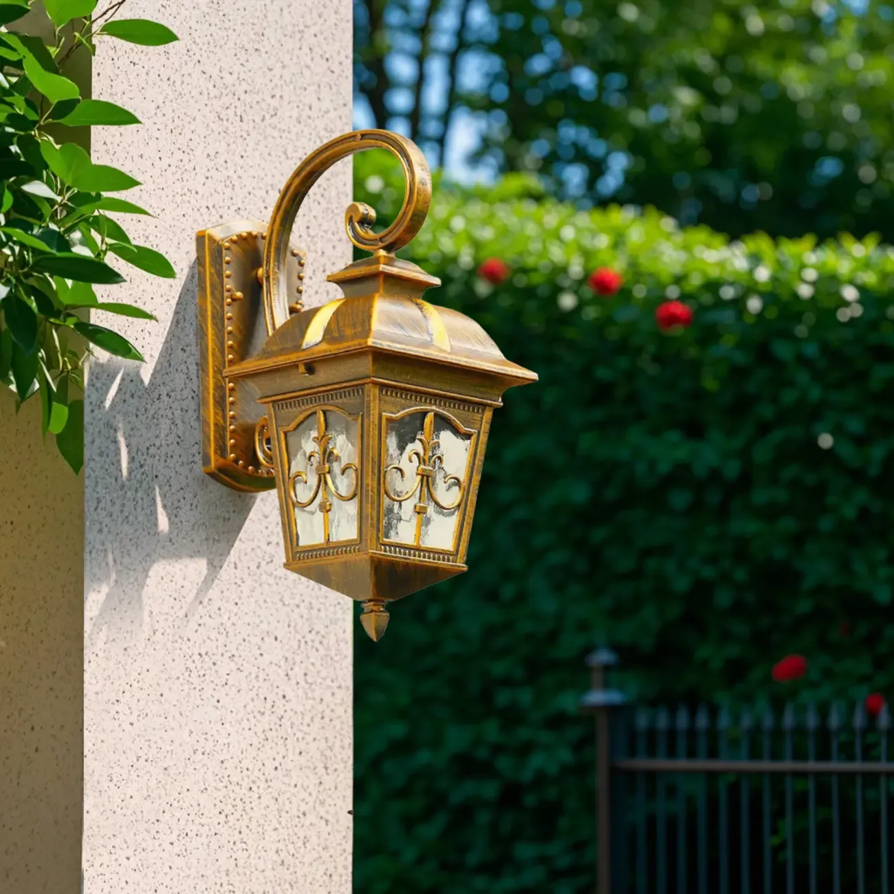 Vintage Aluminum Bronze Curved Arm Wall Light Image - 8