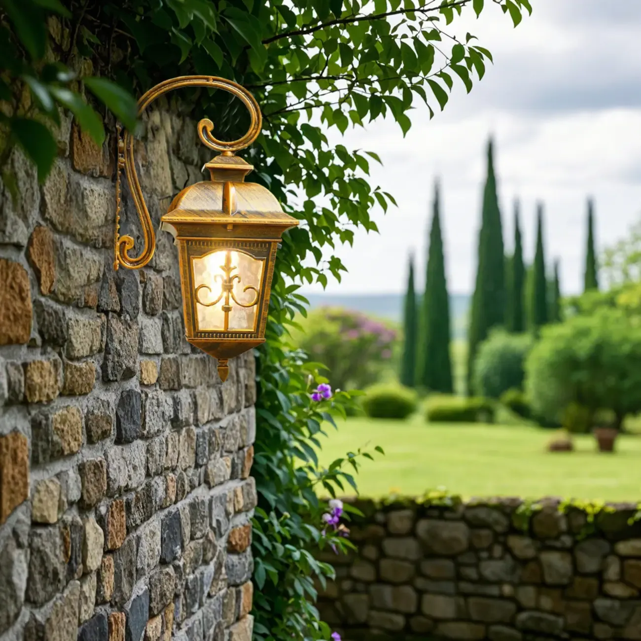 Vintage Aluminum Bronze Curved Arm Wall Light Image - 12