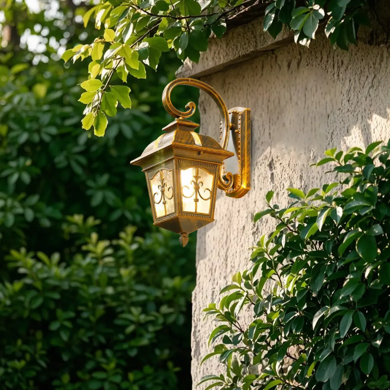 Vintage Aluminum Bronze Curved Arm Wall Light Image - 10