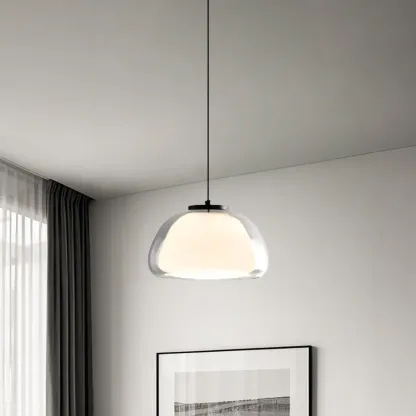 Nordic Jelly Milky Glass LED Pendant Lamp for Living Room Image - 2