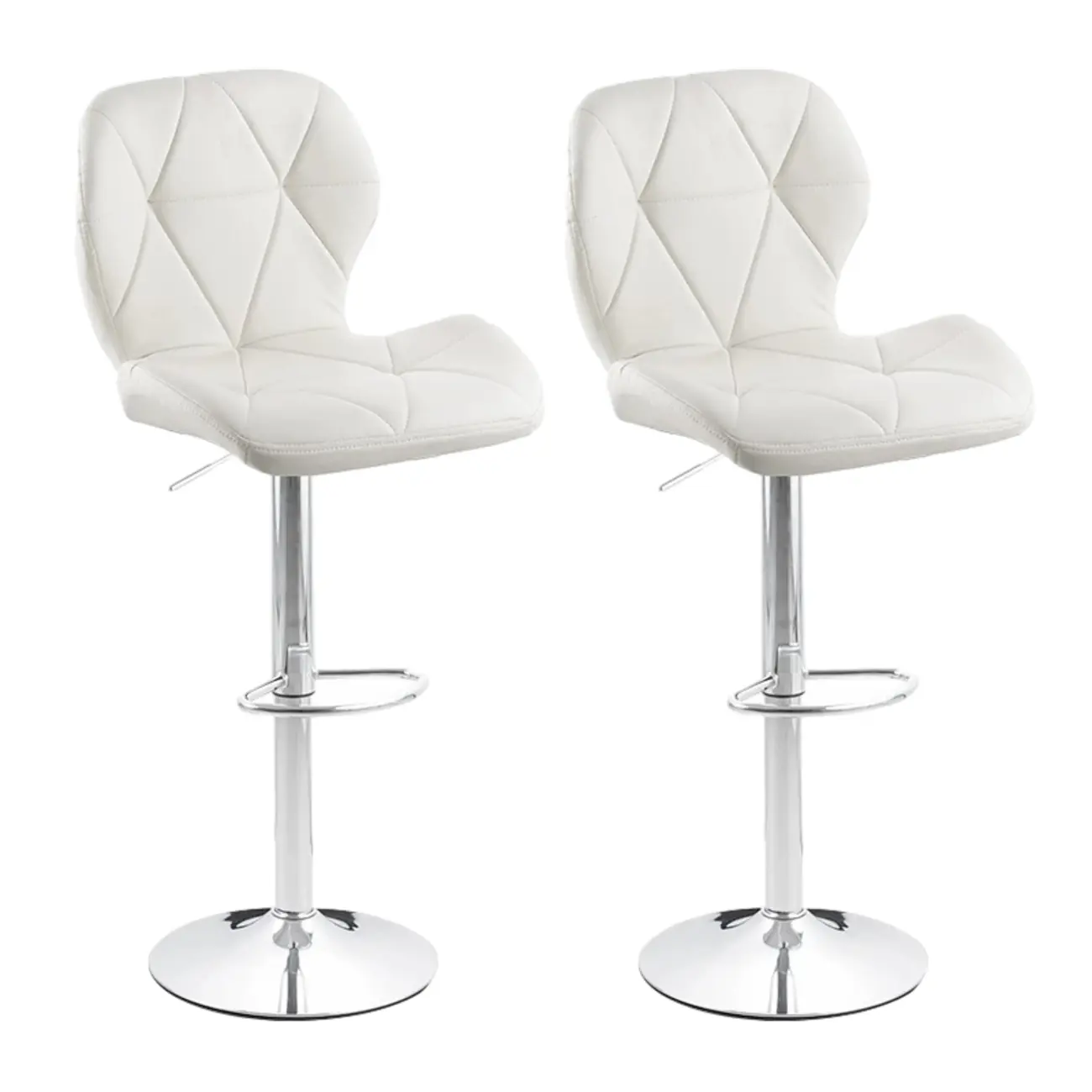 Bucket Swivel Armless Leather Adjustable Bar Stools Image - 3 | homeyfad