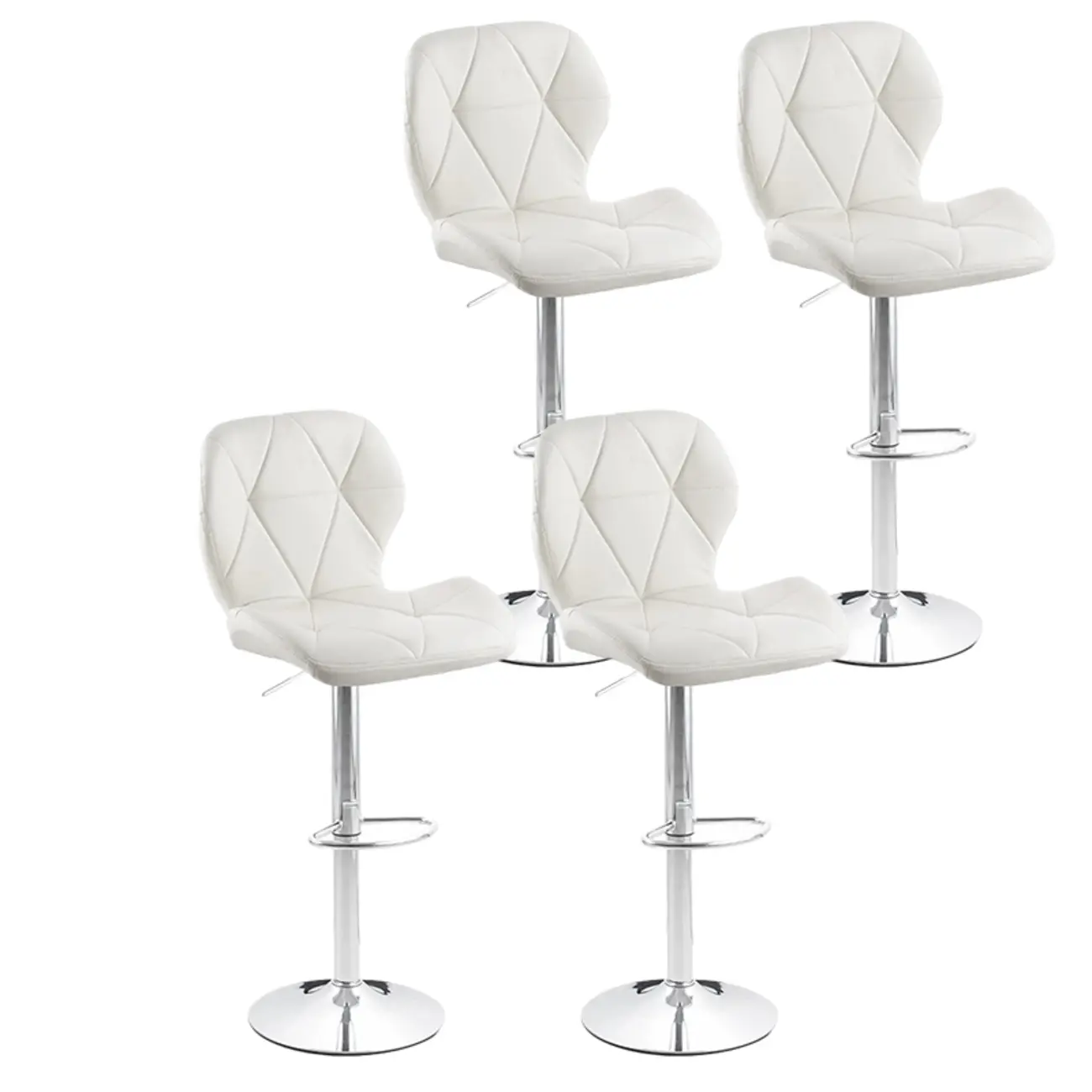 Bucket Swivel Armless Leather Adjustable Bar Stools Image - 5 | homeyfad