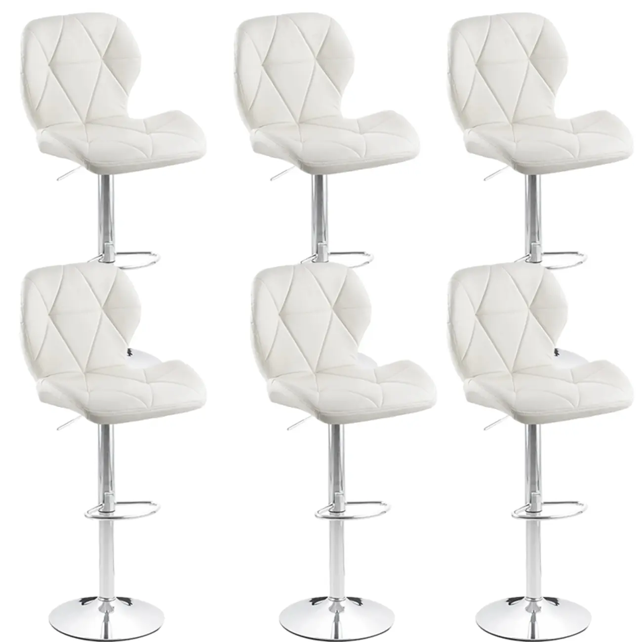 Bucket Swivel Armless Leather Adjustable Bar Stools Image - 7 | homeyfad