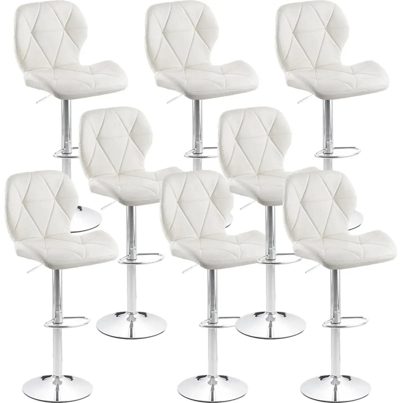 Bucket Swivel Armless Leather Adjustable Bar Stools Image - 10 | homeyfad