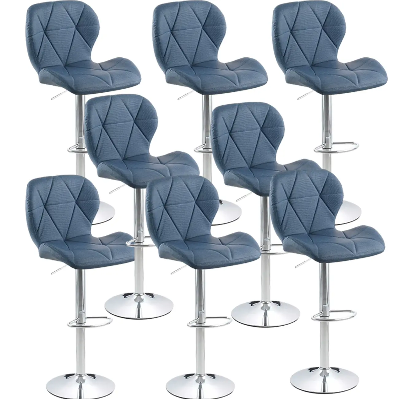 Bucket Swivel Armless Leather Adjustable Bar Stools Image - 19 | homeyfad