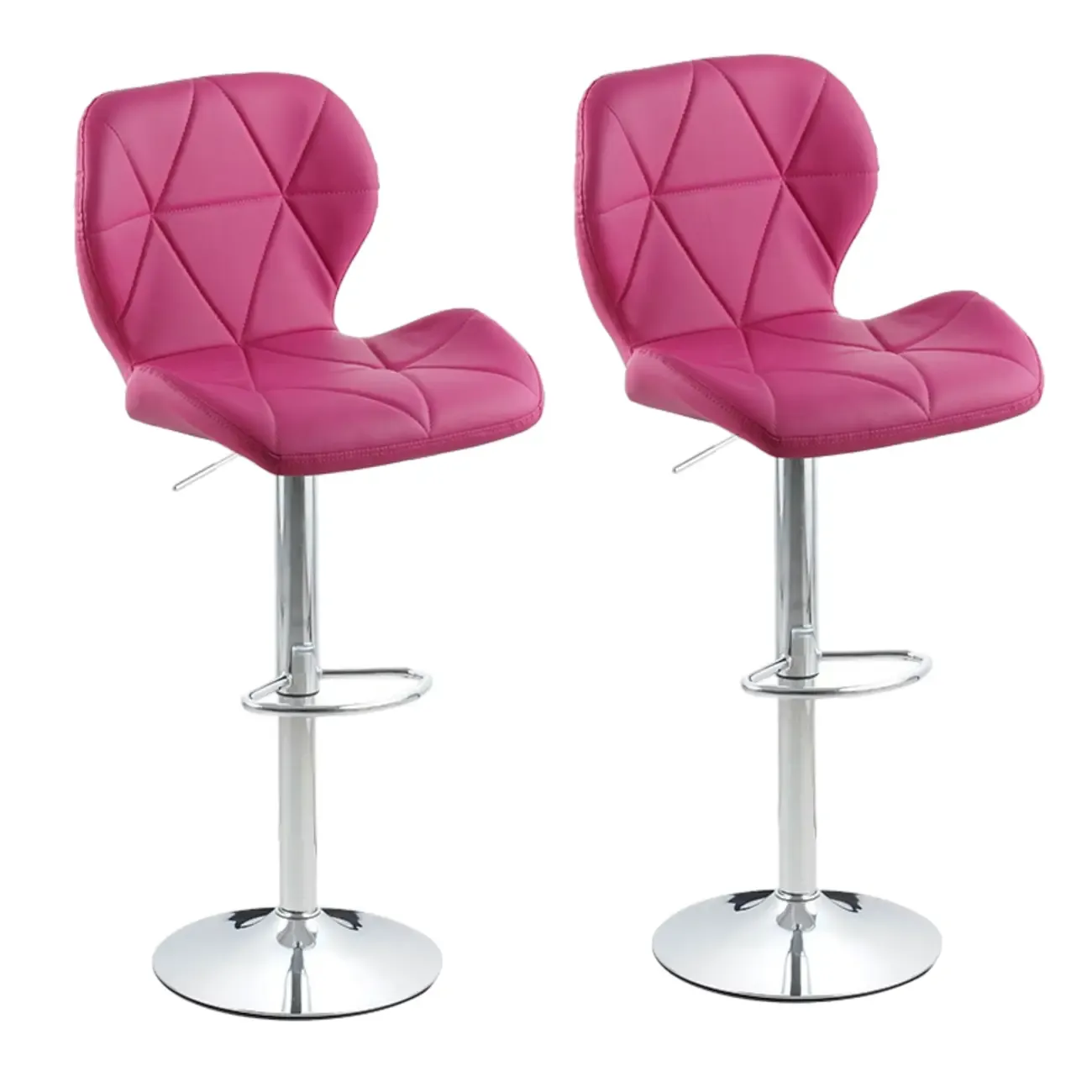 Bucket Swivel Armless Leather Adjustable Bar Stools Image - 21