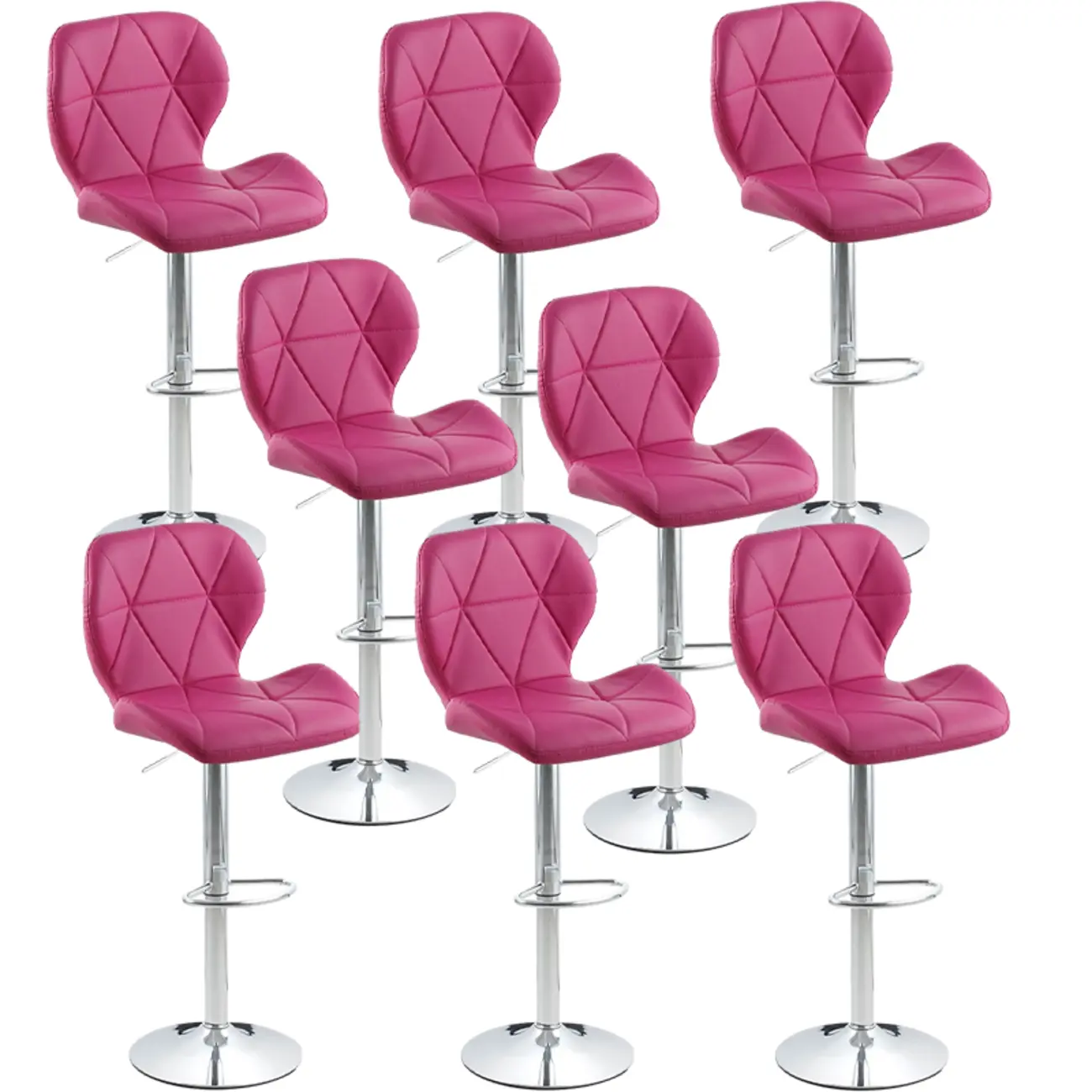 Bucket Swivel Armless Leather Adjustable Bar Stools Image - 24 | homeyfad