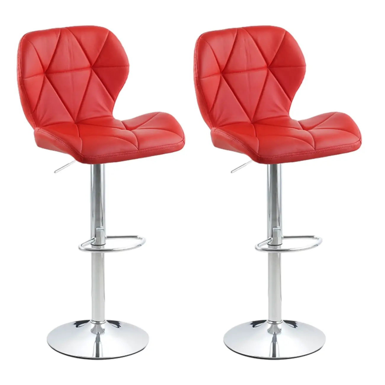 Bucket Swivel Armless Leather Adjustable Bar Stools Image - 26 | homeyfad