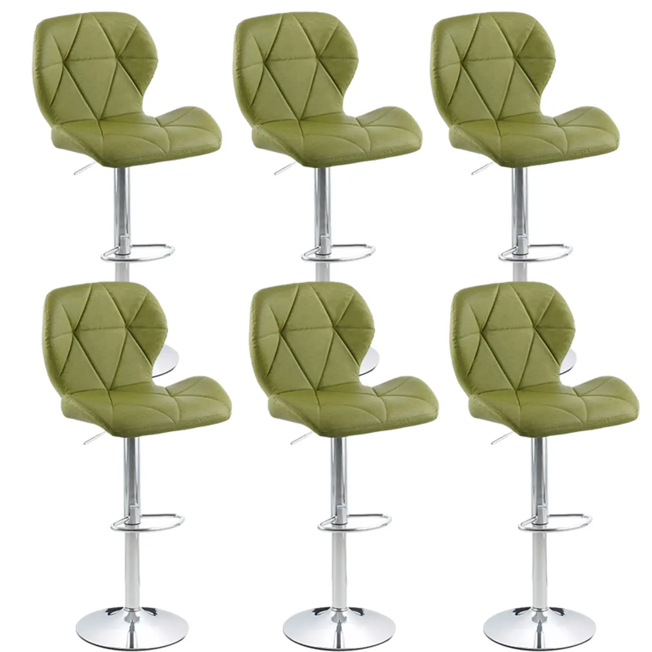 Bucket Swivel Armless Leather Adjustable Bar Stools Image - 38 | homeyfad