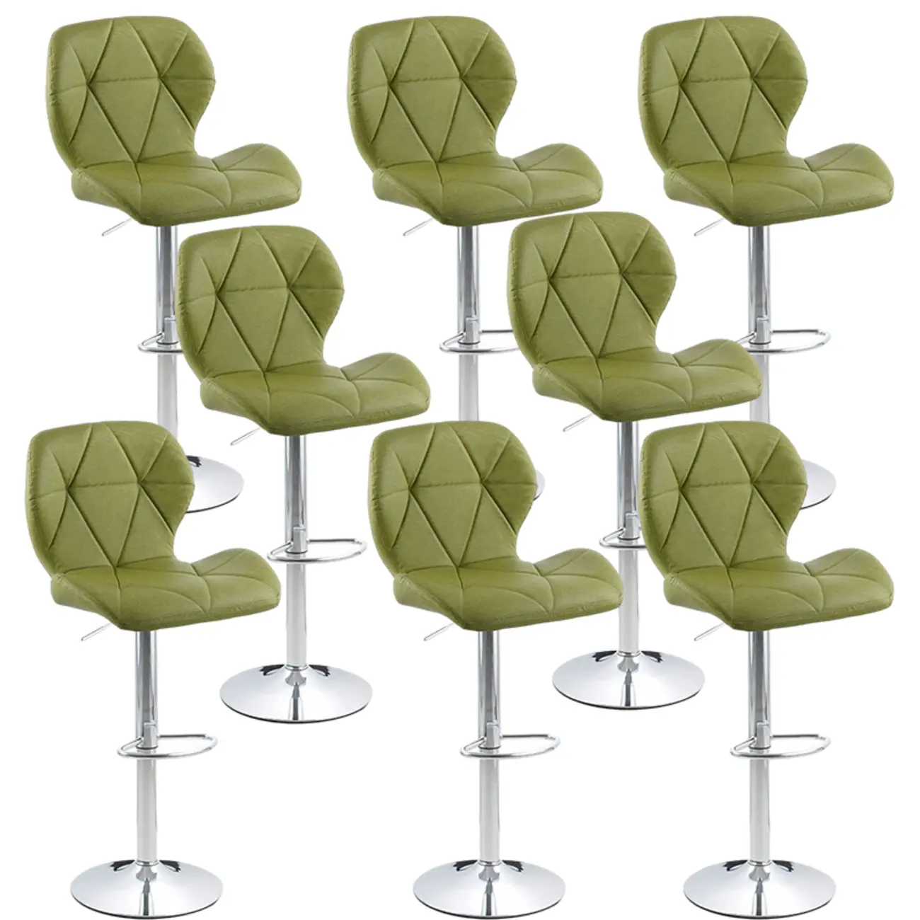 Bucket Swivel Armless Leather Adjustable Bar Stools Image - 39 | homeyfad