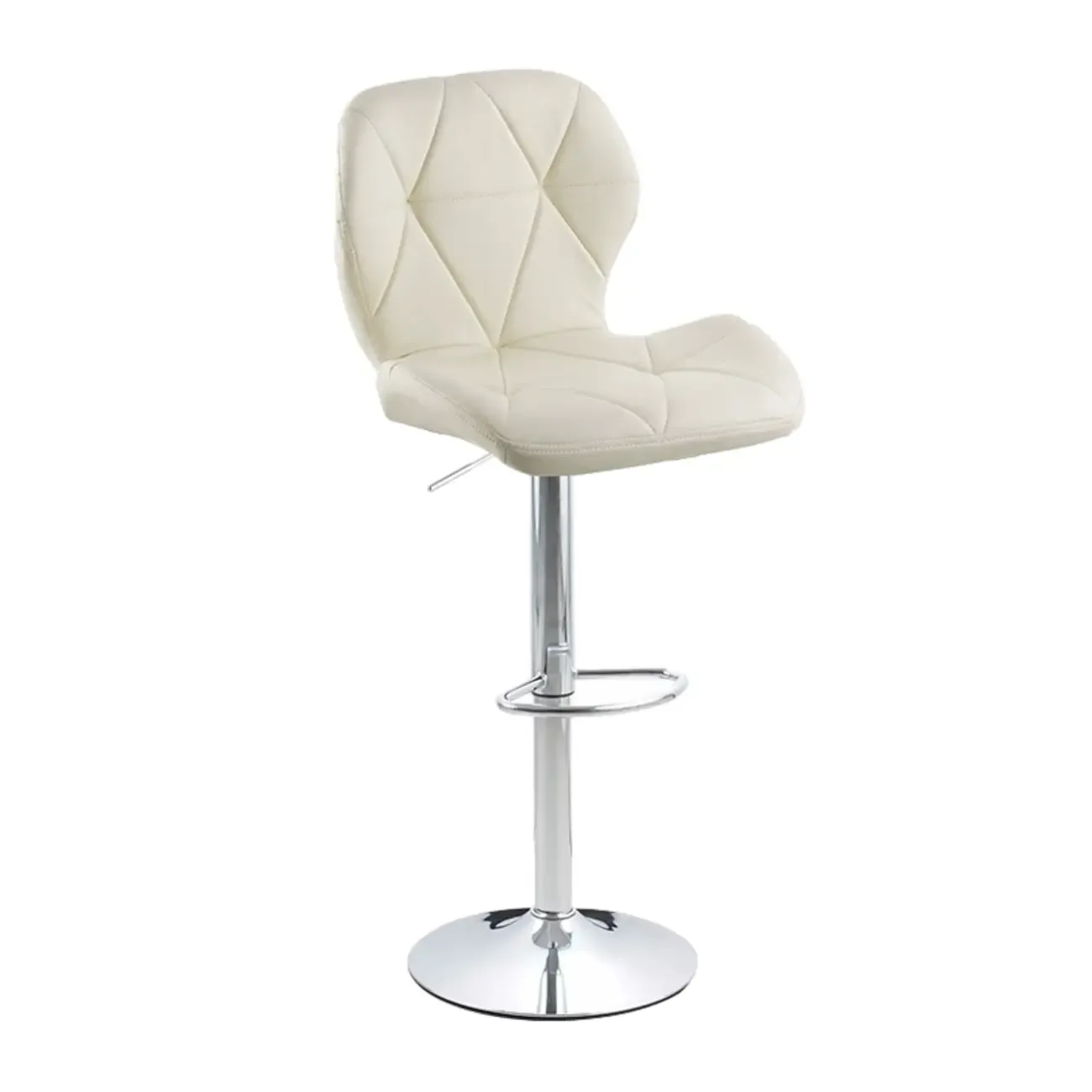 Bucket Swivel Armless Leather Adjustable Bar Stools Image - 45