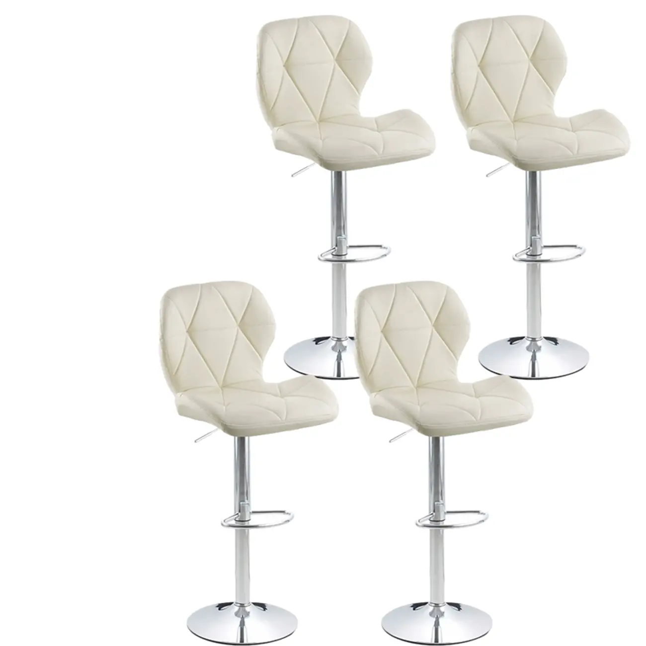 Bucket Swivel Armless Leather Adjustable Bar Stools Image - 47 | homeyfad