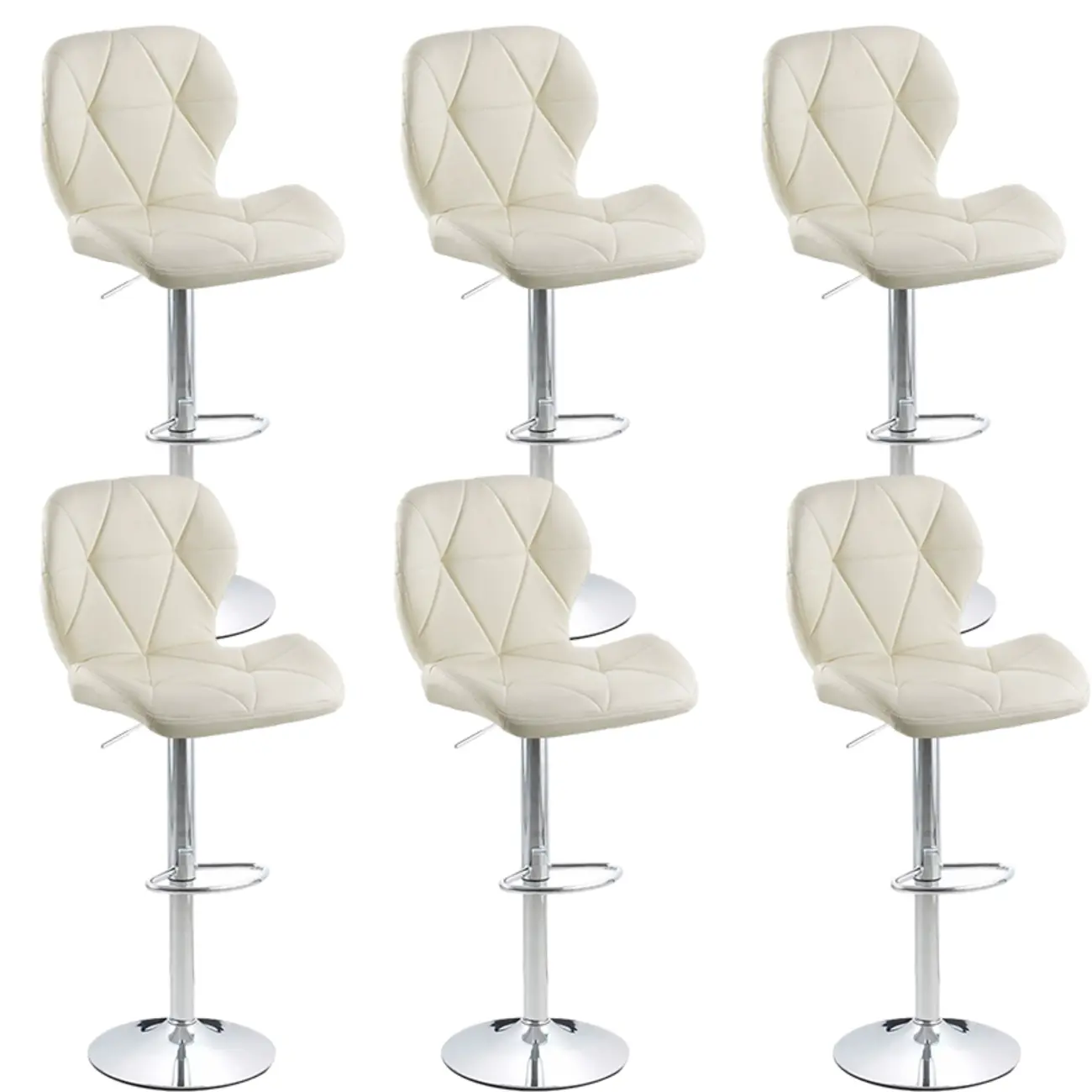 Bucket Swivel Armless Leather Adjustable Bar Stools Image - 48 | homeyfad