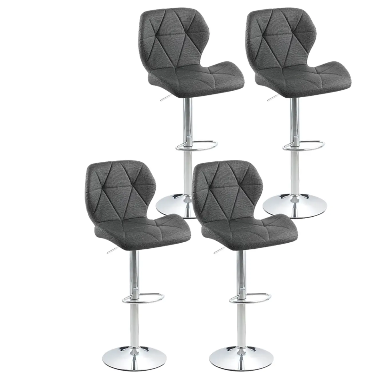 Bucket Swivel Armless Leather Adjustable Bar Stools Image - 52 | homeyfad