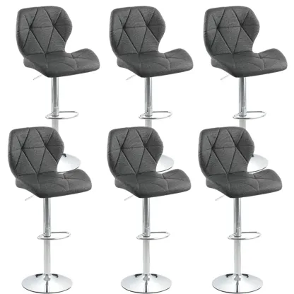 Bucket Swivel Armless Leather Adjustable Bar Stools Image - 53