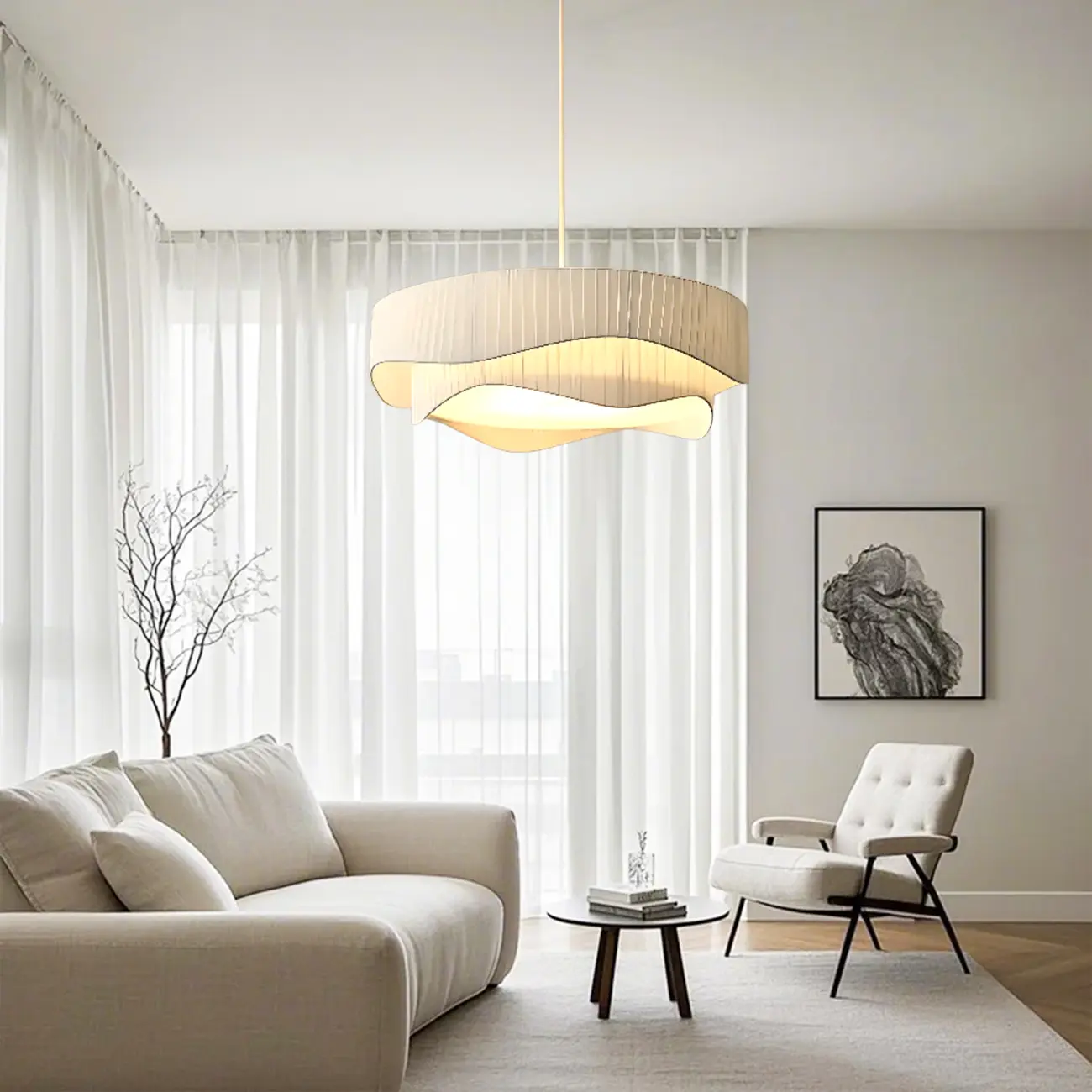 Modern Elegant 4-Light LED Chandelier with Irregular Design  Image - 3 | homeyfad