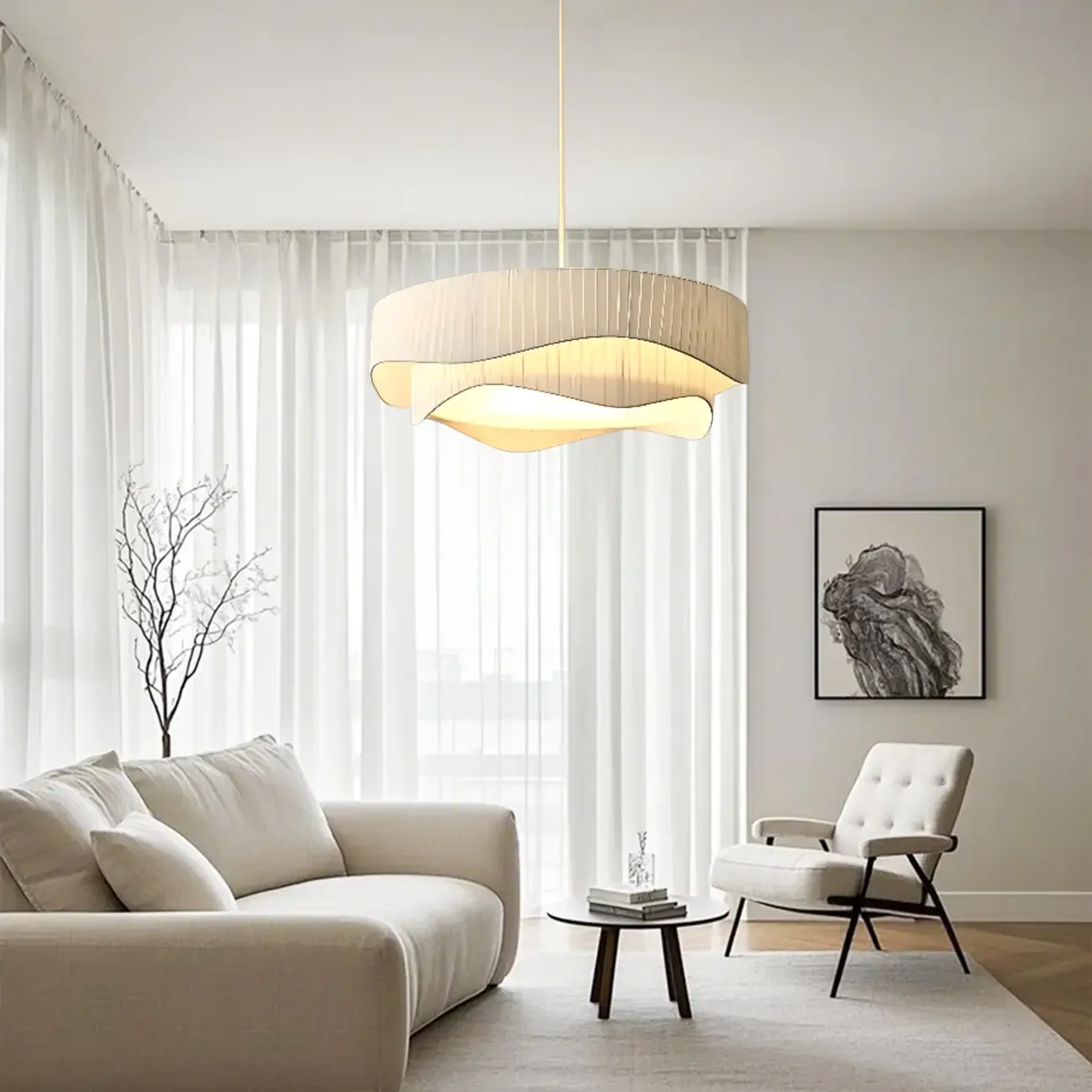 Modern Elegant 4-Light LED Chandelier with Irregular Design Image - 3