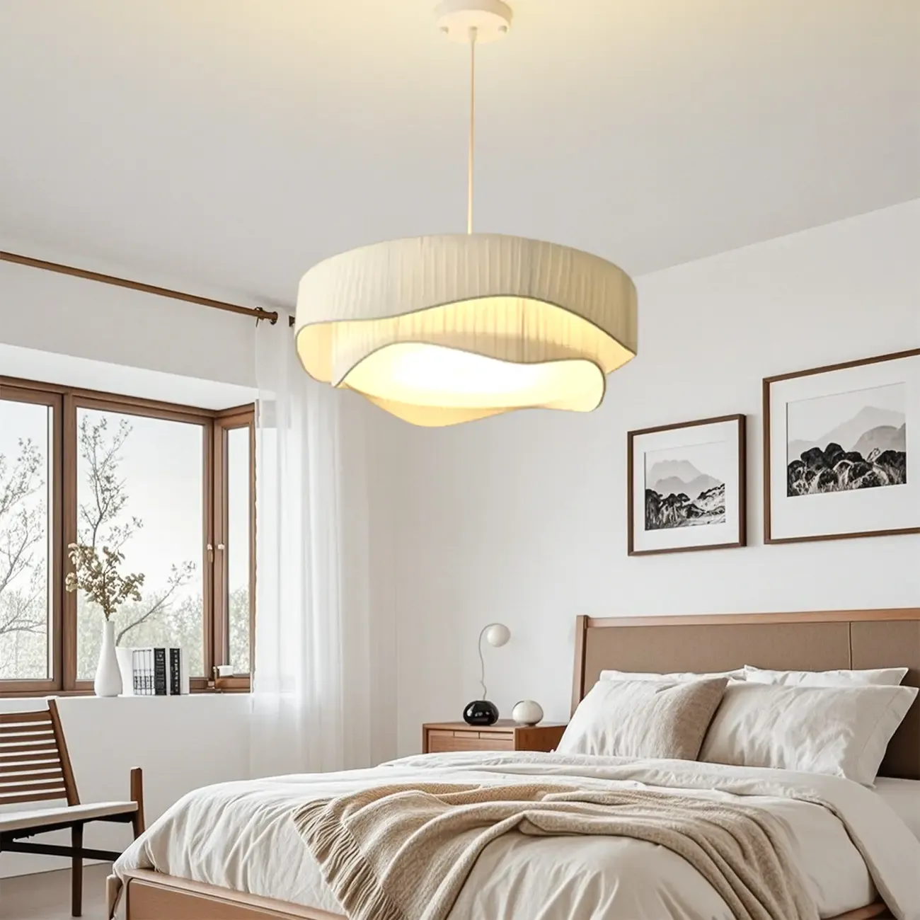 Modern Elegant 4-Light LED Chandelier with Irregular Design Image - 5